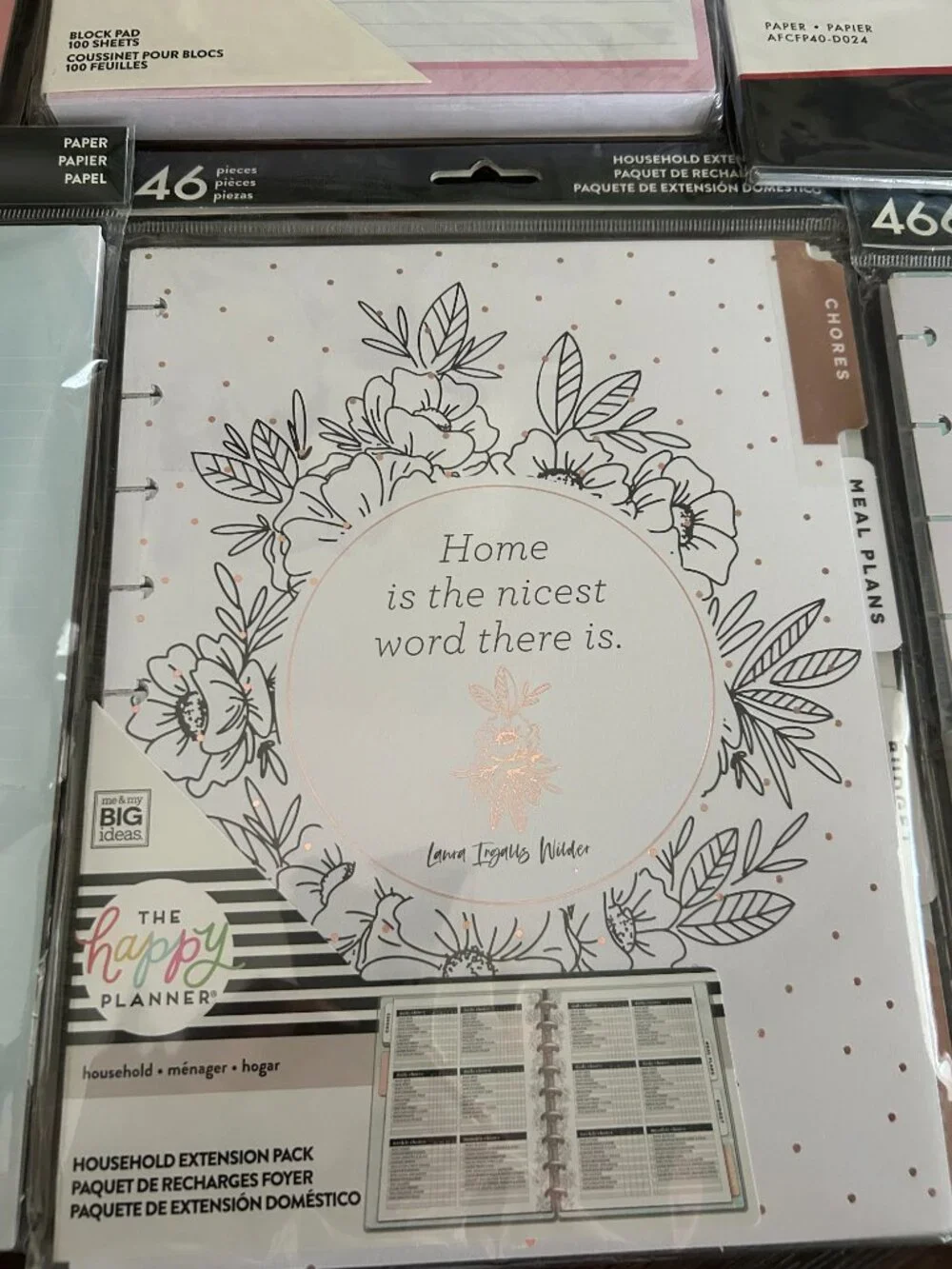 The Happy Planner Refill Paper & Extension Packs SET of 7 NEW SEALED